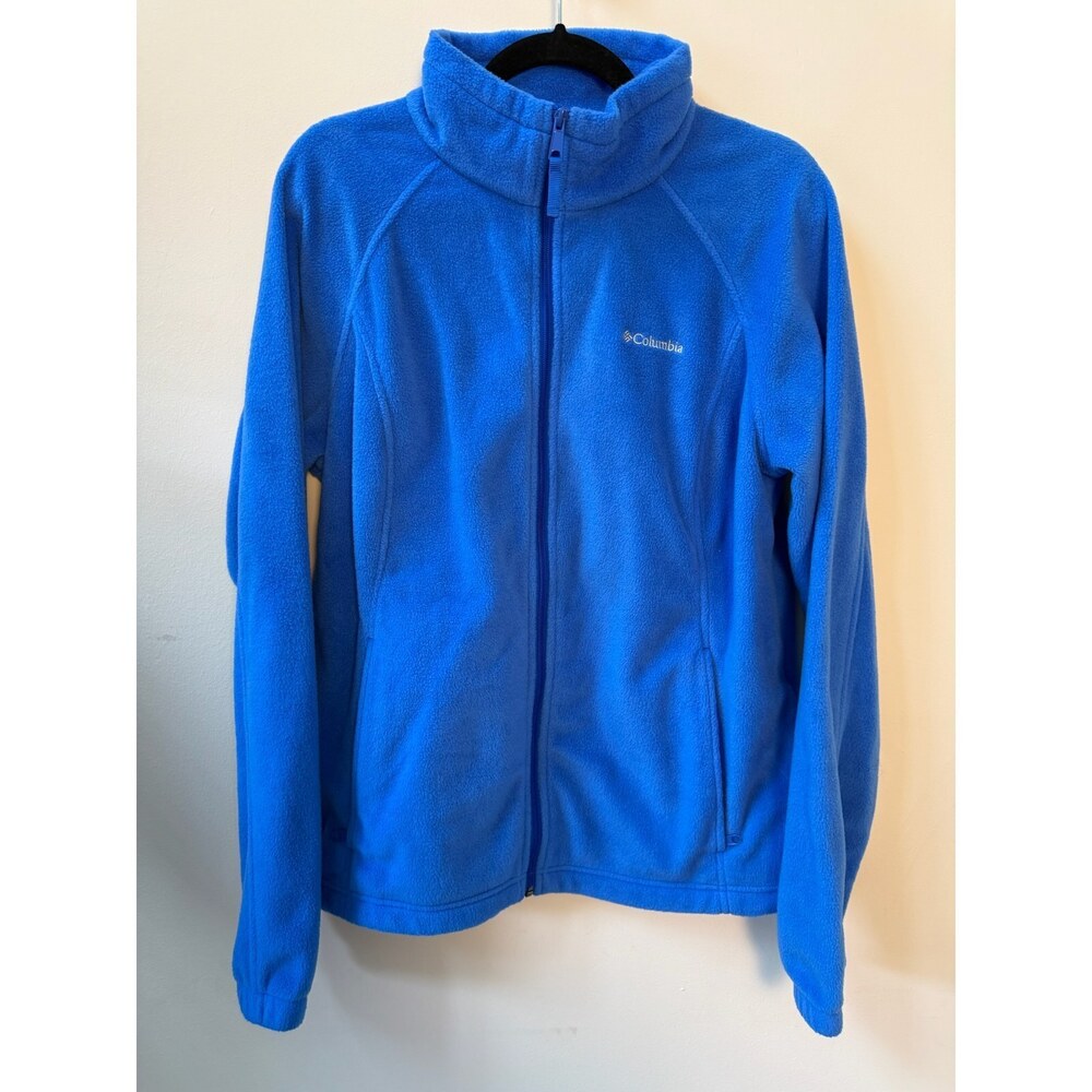 Columbia Cobalt Blue Fleece Full Zip Jacket Size XL